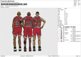 CHICAGO BULLS PLAYER Embroidery File 6 sizes