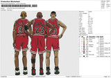 CHICAGO BULLS PLAYER Embroidery File 6 sizes