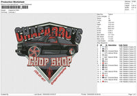 Chaparros Embroidery File 6 size