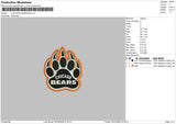 Bears Paw Embroidery File 6 sizes