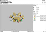 Paw Xmas Embroidery File 6 sizes