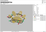 Paw Xmas Embroidery File 6 sizes