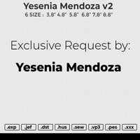 Yesenia Mendoza v2 Embroidery File 5 size