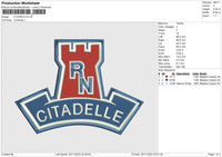 CITADELE Embroidery File 6 size