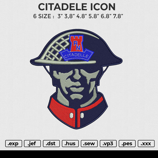 CITADELE ICON Embroidery File 6 size