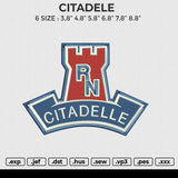 CITADELE Embroidery File 6 size