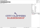 CITY CLIPPERS Embroidery File 6 size