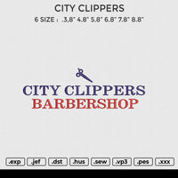 CITY CLIPPERS Embroidery File 6 size