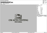 Tintingtext Embroidery File 6 sizes
