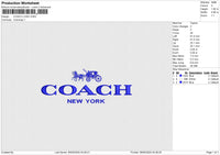COACH LOGO Embroidery File 6 size