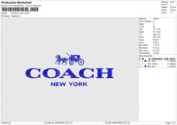 COACH LOGO Embroidery File 6 size