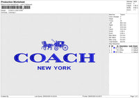 COACH LOGO Embroidery File 6 size