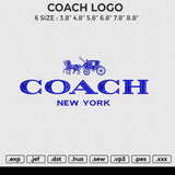 COACH LOGO Embroidery File 6 size