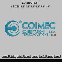 Coimectext Embroidery File 6 sizes