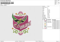 COLIBRI Embroidery File&nbsp;6 size
