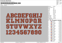 Filled Fonts Embroidery Files 1 sizes