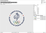 COMITE NATIONAL FRANCAIS Embroidery File 6 size
