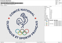 COMITE NATIONAL FRANCAIS Embroidery File 6 size