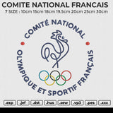 COMITE NATIONAL FRANCAIS Embroidery File 6 size