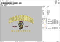 COMMANDERS HELLO KITTY Embroidery File 6 sizes