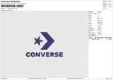 CONVERSE Embroidery File 6 size