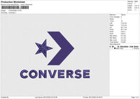 CONVERSE Embroidery File 6 size