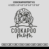 Cookapootext V2 Embroidery File 6 sizes