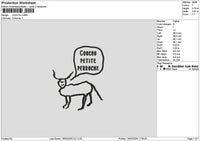 Goatoutline Text Embroidery File 6 sizes