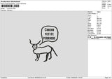 Goatoutline Text Embroidery File 6 sizes