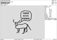 Goatoutline Text Embroidery File 6 sizes
