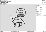 Goatoutline Text Embroidery File 6 sizes