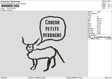 Goatoutline Text Embroidery File 6 sizes