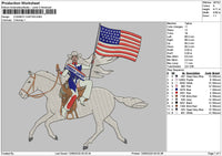 Cowboy 1306 Embroidery File 6 sizes