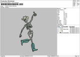 Cowboy Skeletons 03 Embroidery File 6 sizes