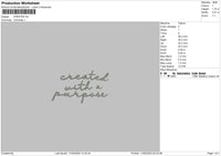 Createdtext Embroidery File 6 sizes