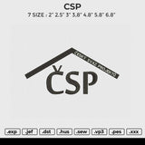 CSP Embroidery File 6 size