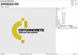 CSTCONCRETE Embroidery File 6 size