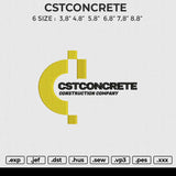 CSTCONCRETE Embroidery File 6 size