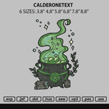 Calderone Embroidery File 6 sizes