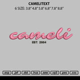 Camelitext Embroidery File 6 sizes