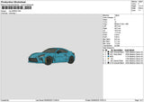 Blue Car 0506 Embroidery File 6 sizes