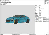Blue Car 0506 Embroidery File 6 sizes
