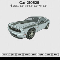 Car 210525 Embroidery File 6 size