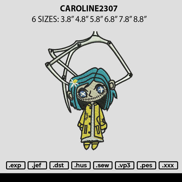 Caroline 2307 Embroidery File 6 sizes