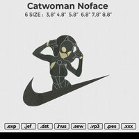 Catwoman noface Embroidery File 6 size