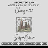 Chicagotext 2209 Embroidery File 6 sizes