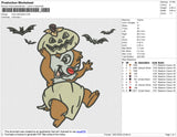 Chip Halloween Embroidery File 6 size