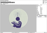 Reading 01 Embroidery File 6 sizes
