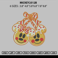 Mickey2512b Embroidery File 6 sizes