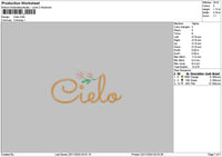 Cielotext Embroidery File 6 sizes